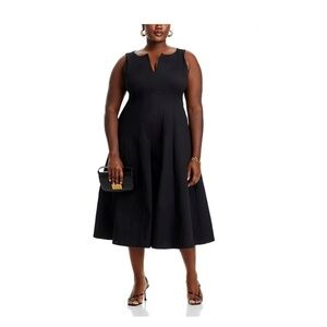 AQUA Paneled Midi Dress